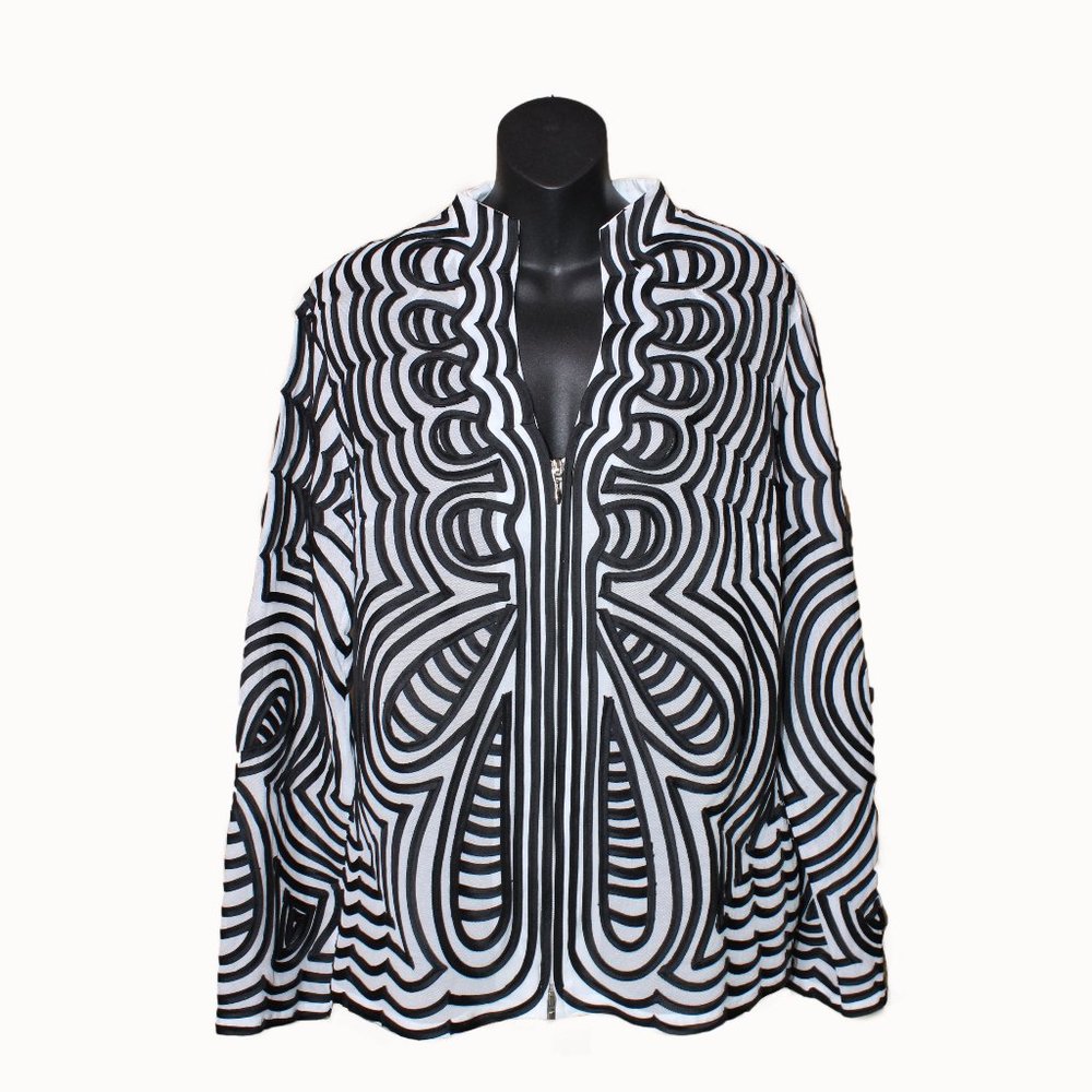 T&W Designs Sheer Abstract Jacket
